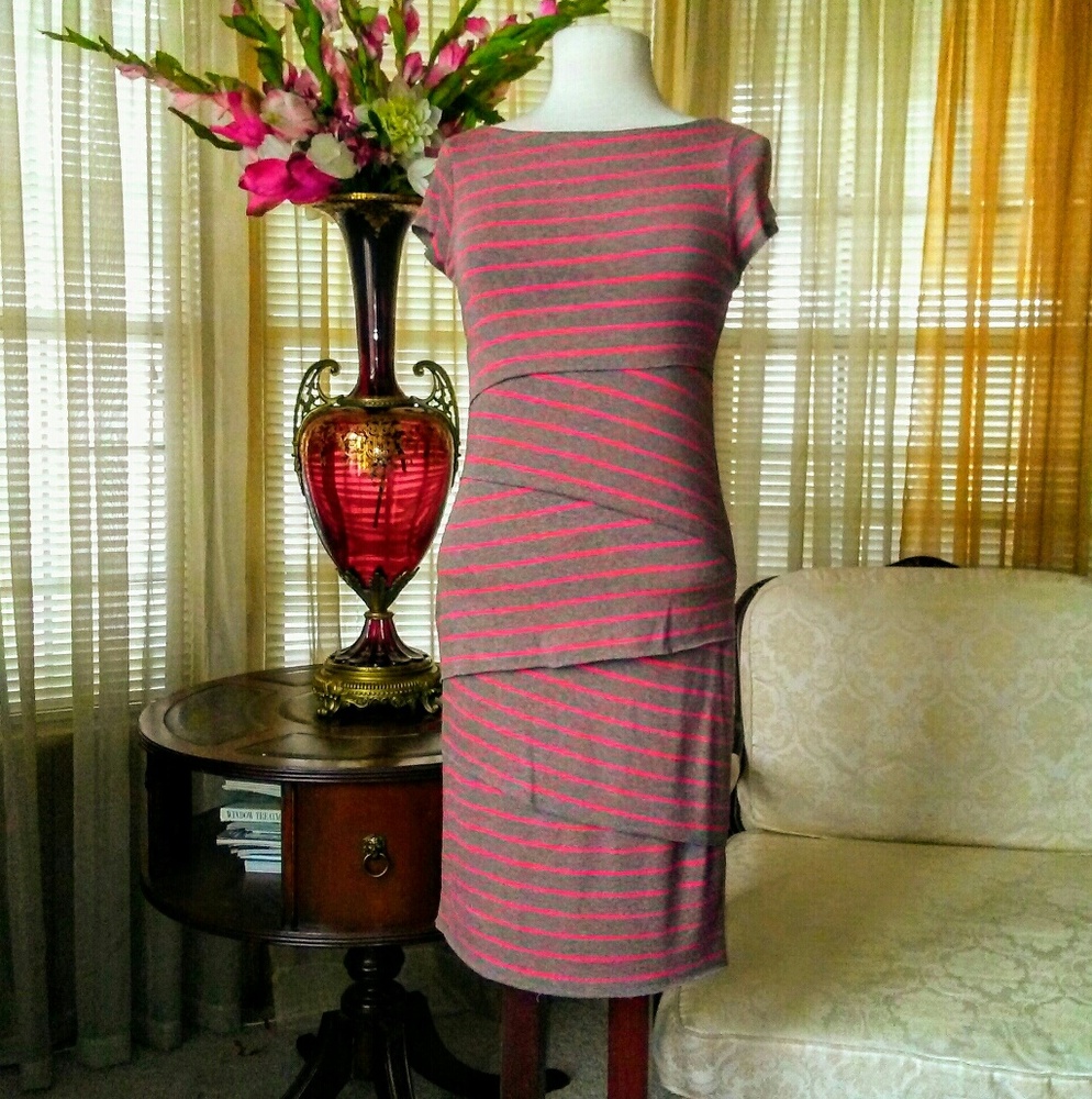 Bailey 44 striped layered or tiered dress - Picture 2 of 6